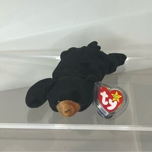 Ty Beanie Baby Blackie the Bear, NWT